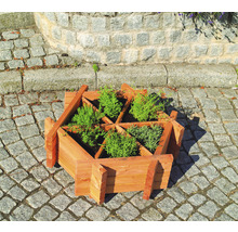 Hochbeet, Kräuterbeet promadino Eva inkl. Folie 72 x 72 x 27 cm honigbraun