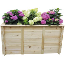 Hochbeet promadino inkl. Folie 160 x 80 x 85 cm natur