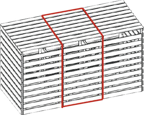 Erweiterung Mülltonnenbox promadino Vario V 70 x 92 x 122 cm braun