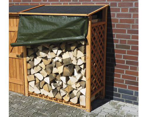Erweiterungselement für Kaminholzunterstand promadino Speyer inkl. Wetterschutz 119,5 x 68 x 148 cm imprägniert Erweiterungselement für Kaminholzunterstand promadino Speyer inkl. Wetterschutz 119,5 x 68 x 148 cm imprägniert