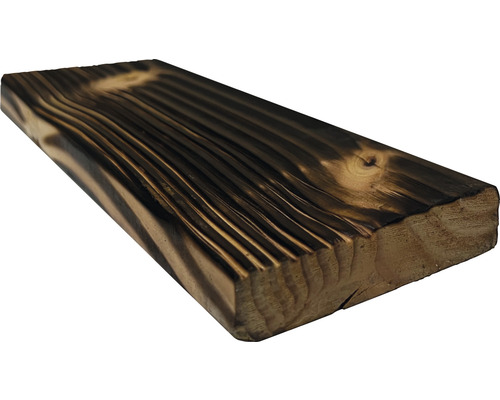 Douglasie Brett Yakisugi geflammt und gebürstet 1980 x 90 x 21 mm Gebranntes Holzbrett