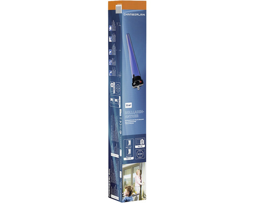 Verpackung eines Chamberlain Rollladenantriebs