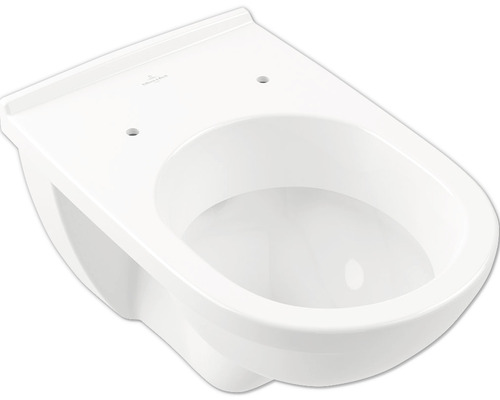 Wand-WC Villeroy & Boch O.novo Tiefspüler mit Spülrand weiß mit Beschichtung ohne WC-Sitz 566010R1