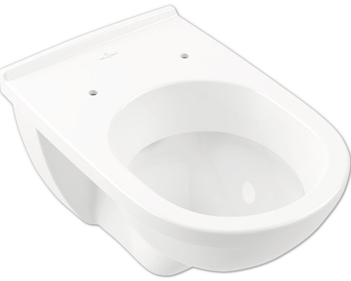 Villeroy & Boch Wand-WC O.novo Tiefspüler mit Spülrand weiß glänzend mit Beschichtung ohne WC-Sitz 566010R1