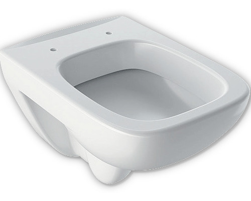 Wand-WC GEBERIT Renova Comprimo Renova Compact Square Tiefspüler mit Spülrand Kurz Wassersparend weiß ohne WC-Sitz 206145000