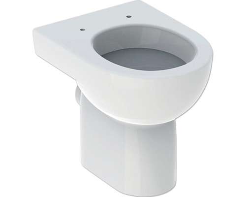 Stand-WC GEBERIT Renova Flachspüler mit Spülrand weiß ohne WC-Sitz 203010000