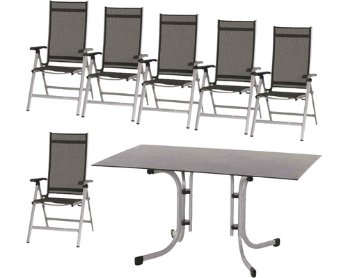Siena kaufen Stühle,Tisch Garden silber 4 Metall bei -Sitzer bestehend aus: Gartenmöbelset HORNBACH 4