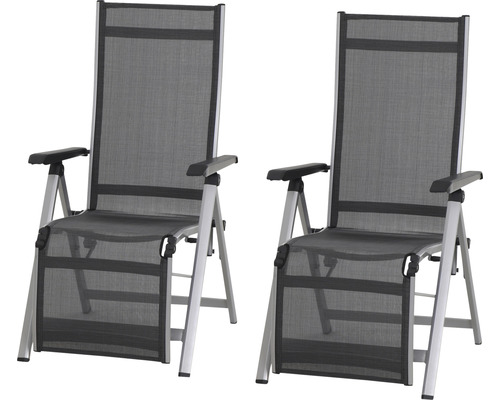 Gartenmöbelset Siena Garden 4 -Sitzer bestehend aus: 4 Stühle,Tisch Metall  silber bei HORNBACH kaufen
