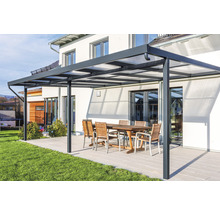Terrassenüberdachung gutta Premium VSG Sicherheitsglas 611 x 406 cm anthrazit