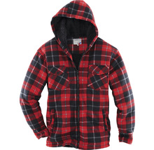 Holzfällerjacke mit Kapuze und Reißverschluss