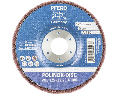 Reinigungsscheibe PFERD PNL Ø 125x22,23 mm Korn 180 Pferd Polinox Schleifscheibe 125 Millimeter
