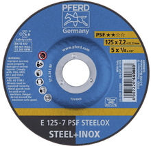 Schruppscheibe PFERD PSF STEELOX Stahl/Inox Ø 125x22,23 mm