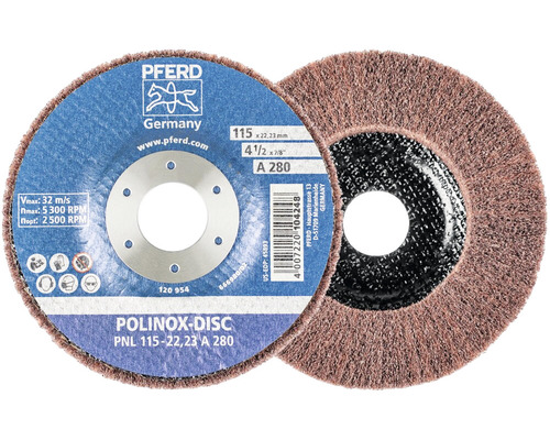 Pferd Polinox Schleifscheibe, Korngröße A 280, Durchmesser 115 mm