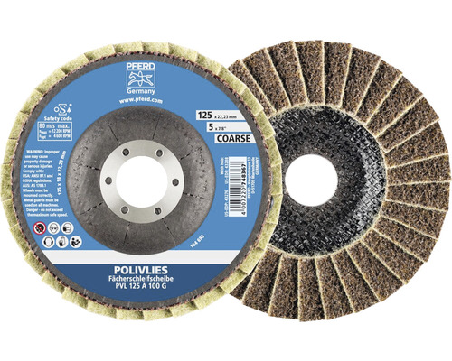 Pferd Polivlies Fächerschleifscheibe 125 Millimeter Durchmesser