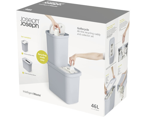 Joseph Joseph GoRecycle 46 Liter Recyclingbehälter und Sammelset Verpackung