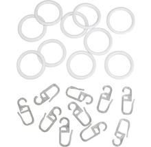 Gardinenring für Gardinenstange weiß Ø 16 mm 10 Stk.