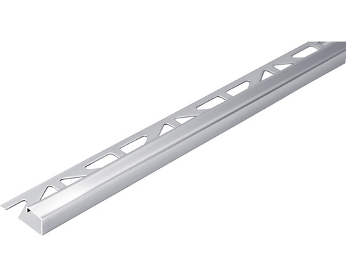 Quadrat-Abschlussprofil Squarline Edelstahl für Boden 250 cm Höhe 11 mm Fliesenprofil aus Metall