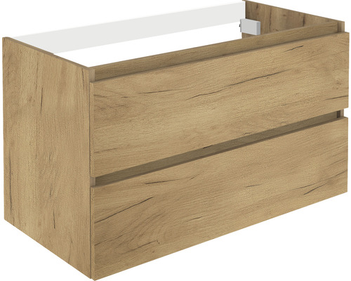 Waschbeckenunterschrank mit zwei Schubladen in Holzoptik