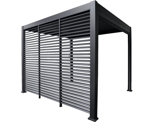 Freistehende Aluminium Terrassenüberdachung mit Lamellen