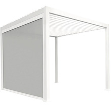 Pergola mit Lamellendach und Seitenteil