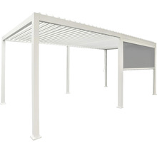 Weiße Aluminium Pergola mit Sonnenschutz