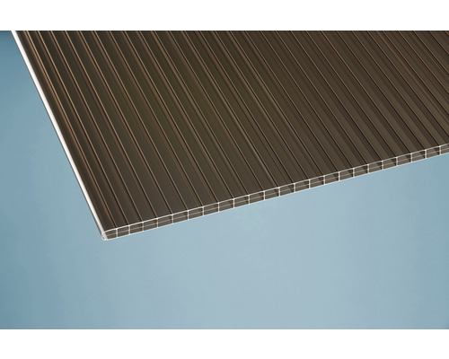 Terrassenüberdachung gutta Premium Polycarbonat bronze 510 x 306 cm weiß