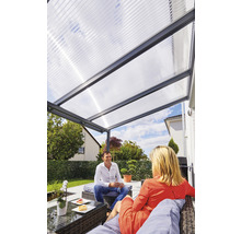 Terrassenüberdachung gutta Premium Polycarbonat bronze 510 x 306 cm anthrazit
