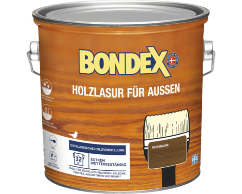 BONDEX Holzlasur nussbaum 2,5 l