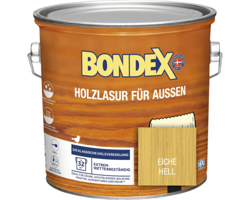 BONDEX Holzlasur eiche hell 2,5 l