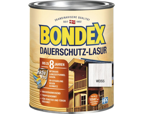 BONDEX Dauerschutz-Lasur weiß 750 ml-0