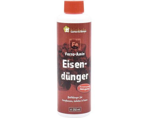 Eisendünger biohelb Ferro-Amin 250 ml, Blattdünger für Zierpflanzen, Gehölze und Rasen