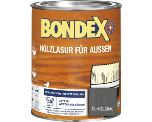 BONDEX Holzlasur dunkelgrau 750 ml