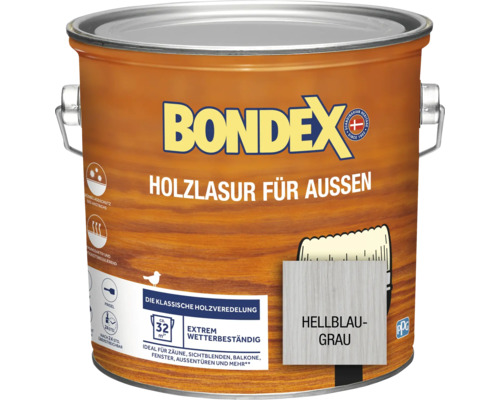 BONDEX Holzlasur hellblau - grau 2,5 l-0