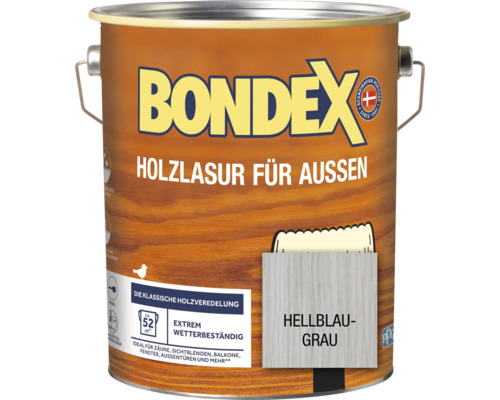 BONDEX Holzlasur hellblau-grau 4 l