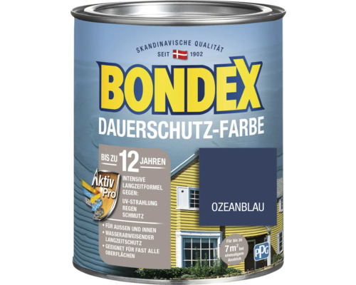 Dose Bondex Dauerschutz-Farbe Ozeanblau für den Aussen- und Innenbereich