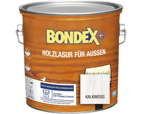 BONDEX Holzlasur kalkweiß 2,5 l