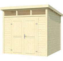Gartenhaus aus Holz mit Doppeltür und Oberlicht
