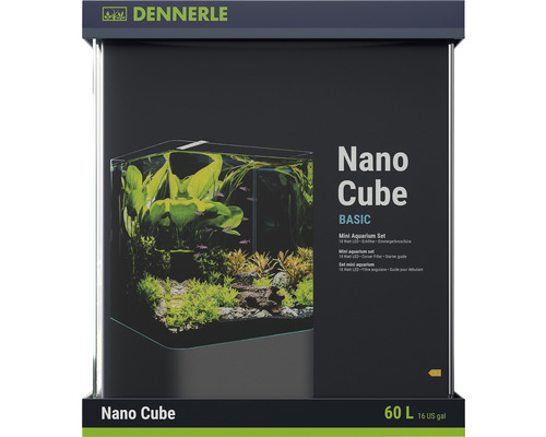Aquarium DENNERLE Nano Cube Basic, 60 L , LED Beleuchtung Chihiros C 361 inkl. Innenfilter, Abdeckscheibe, Sicherheitsunterlage, Scaper‘s Back Rückwandfolie, Einsteigerbroschüre , Dennerle Nano Cube Basic Aquarium Set, 60 Liter