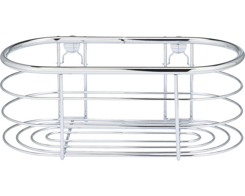 Verchromter Duschkorb zur Wandmontage mit Saugnäpfen