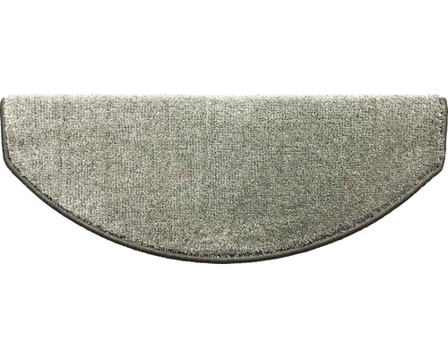 Stufenmatte Sweet halbrund grau 23,5x65x4,5 cm Halbrunde Teppichstufenmatte für Treppen