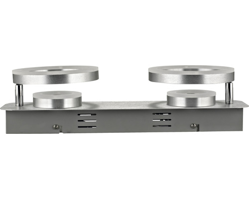 Dekorative Halterung mit zwei runden Glasplatten