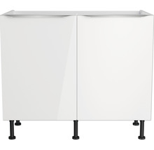 Optifit Spülenschrank Arvid986 BxTxH 100 x 58,4 x 87 cm weiß glänzend zerlegt KFAV SPL106-8+