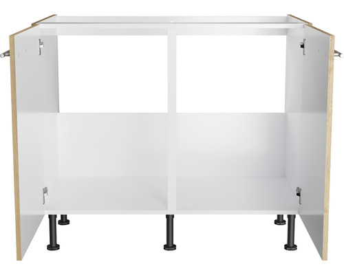 Küchenunterschrank mit schwarze Füßen