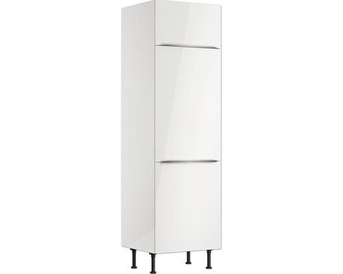 Kühlumbauschrank für 88er Einbaukühlschrank Optifit Arvid986 BxTxH 60 x 58,4 x 211,8 cm Frontfarbe weiß glänzend Korpusfarbe weiß