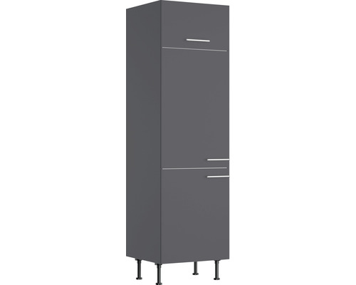 Kühlumbauschrank für 88er Einbaukühlschrank Optifit Ingvar420 BxTxH 60 x 58,4 x 211,8 cm Frontfarbe anthrazit matt Korpusfarbe grau