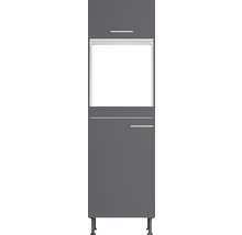 Optifit Backofen/Kühlumbauschrank für 88er Einbaukühlschrank Ingvar420 BxTxH 60 x 58,4 x 211,8 cm anthrazit matt zerlegt Anschlag reversibel KFIN HOMK660-8+