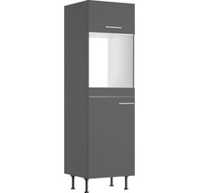 Optifit Backofen/Kühlumbauschrank für 88er Einbaukühlschrank Ingvar420 BxTxH 60 x 58,4 x 211,8 cm anthrazit matt zerlegt Anschlag reversibel KFIN HOMK660-8+