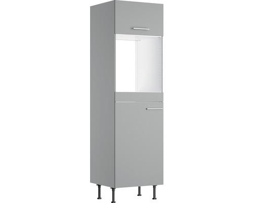 Optifit Backofen/Kühlumbauschrank für 88er Einbaukühlschrank Mats825 BxTxH 60 x 58,4 x 211,8 cm basaltgrau matt zerlegt Anschlag reversibel KFMA HOMK660-8+ Hochschrank mit zwei Türen und offenem Fach