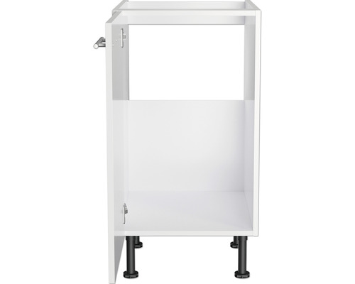 Weißer Unterschrank mit schwarzen Füßen für Küchen