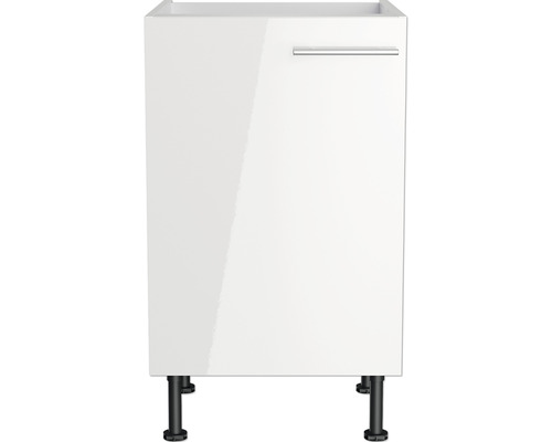 Weißer Waschtischunterschrank mit Tür und Griff